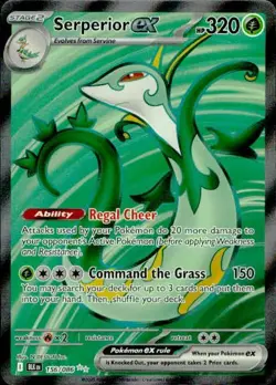 Serperior ex 156/086 Ultra Rare Black Bolt Pokemon NM - Image 1