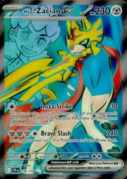 Hop's Zacian ex 176/159 Ultra Rare Journey Together Pokemon Holo NM - Image 1