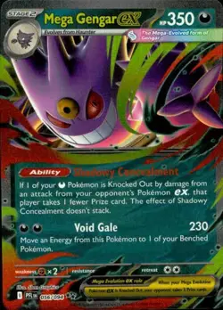 Mega Gengar ex 056/094 Double Rare Phantasmal Flames Pokemon Holo NM - Image 1