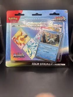 Pokemon TCG Prismatic Evolutions Tech Sticker Collection 3 Packs RANDOM Promo - Image 1