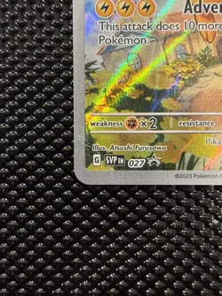 Pikachu SVP/SV Promo 027 Holo Promo 2023 English 60 HP Adventuring Together - Image 2