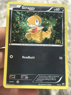 Scraggy 010/012 Holo Promo McDonald's Promos 2012 Pokemon Heavily Played - Image 1