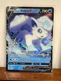 Pokemon TCG Alolan Vulpix V Ultra Rare Holo - Image 1