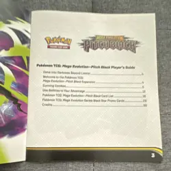 Pokemon TCG Mega Evolution Pitch Black Player's Guide Booklet English - Image 3