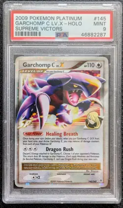 2009 POKEMON SUPREME VICTORS 145 GARCHOMP C LV.X - HOLO PSA 9 CYNTHIA - Image 1