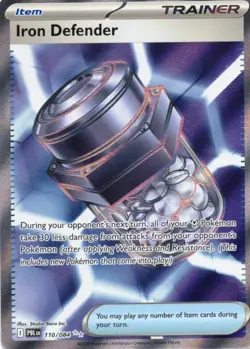 Iron Defender 110/084 Ultra Rare Pitch Black Pokemon Holo Near Mint - Image 1