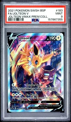 PSA 9 Jolteon V SWSH183 Pokemon Black Star Promo Vmax Premium Collection 183 - Image 1