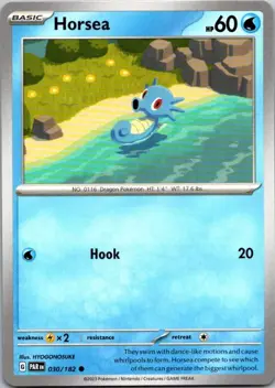 Pokemon Horsea Normal Common SV04: Paradox Rift 030/182 NM - Image 1
