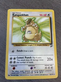 Kangaskhan 026/130 Base Set 2 Rare Pokemon TCG MP - Image 2