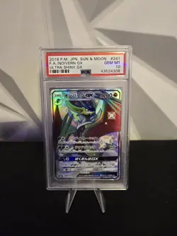 2018 POKEMON JPN SUN & MOON ULTRA SHINY GX #241 FULL ART/NOIVERN GX PSA 10 - Image 1
