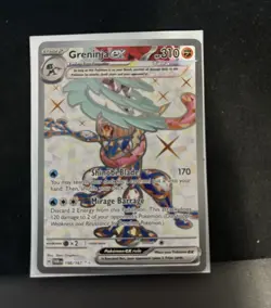 Pokemon TCG Greninja ex Ultra Rare Full Art Holo English 310 HP 198/167 - Image 1