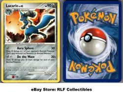 2009 Pokemon, Platinum, #53/127 Lucario Lv. 42, Uncommon (b) - Image 1