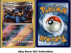 2019 Pokemon, S&M Unbroken Bonds, #126/214 Lucario, Reverse Holo Rare - Image 1
