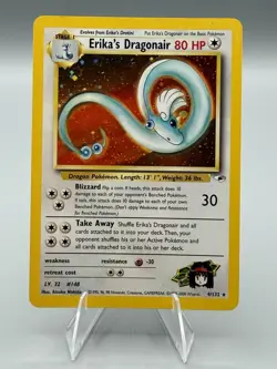 Pokemon TCG Erika's Dragonair Gym Heroes 4/132 Holo Rare English 2000 - Image 1