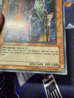 Yugioh Hand Of The Six Samurai TDGS-EN085 Secret Rare VLP Foil Bleed - Image 2