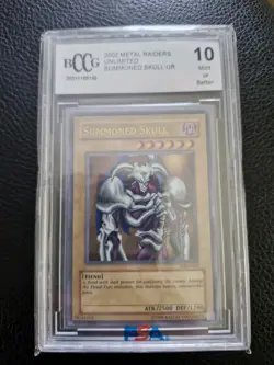 Yugioh! Summoned Skull MRD-003 Ultra Rare Unlimited - Metal Raiders BCCG 10 MINT - Image 1