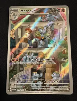 Pokemon TCG Machoke Scarlet & Violet-151 177/165 Holo Illustration Rare NM - Image 1