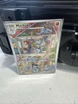 Pokemon TCG Machoke 177/165 Scarlet & Violet 151 Illustration Rare Card NM - Image 1