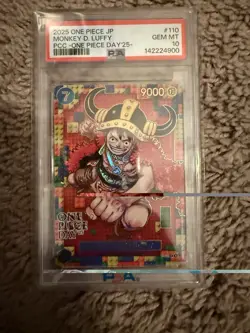 Monkey D. Luffy Promo P-110 PSA 10 One Piece Day 2025 Japanese - Image 1