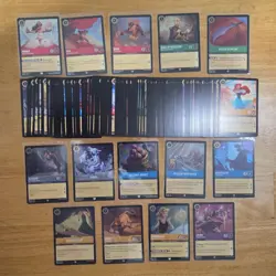 Disney Lorcana The First Chapter 125+ Card Lot 14 Foils/Holos NM Bulk - Image 1