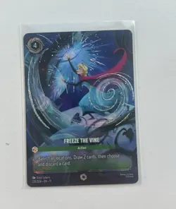 Disney Lorcana TCG Freeze the Vine 231/204 Elsa Super Rare Cold Foil - Image 1