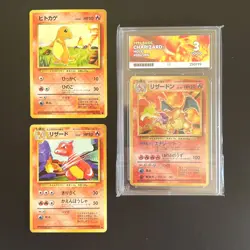 Charizard 006 | JPN Base Set | Full Evolution Line | Charmander NM Charmeleon LP - Image 1