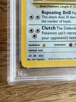Pokemon TCG PSA 8 2000 Gym Heroes Lt. Surge's Fearow 7/132 Holo Unlimited - Image 3