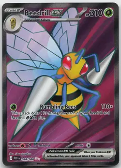 Beedrill ex 098/086 Ultra Rare Chaos Rising Pokemon Holo Near Mint - Image 1