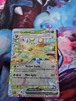 Pokemon Leafeon ex Holo Double Rare SV: Prismatic Evolutions 006/131 NM - Image 1
