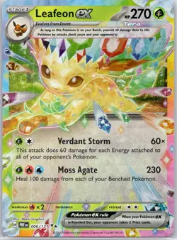 Leafeon ex - 006/131 006/131 Holo SV: Prismatic Evolutions Pokemon NM - Image 1