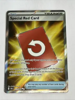 Special Red Card 113/086 Ultra Rare Chaos Rising Pokemon Holo Near Mint - Image 1
