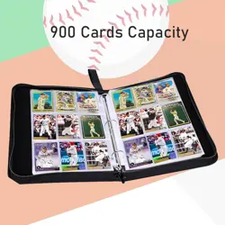 Baseball Card Binder 900 Pockets Sports Trading Card Album with 50 Removable ... - Image 2