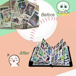 Baseball Card Binder 900 Pockets Sports Trading Card Album with 50 Removable ... - Image 5