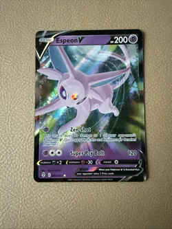 Pokemon Espeon V Ultra Rare Full Art Holo Evolving Skies 064/203 Card - Image 1