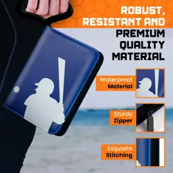 Baseball Card Binder 900 Pockets Baseball Binder for Trading Cards Baseball B... - Image 3