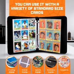 Baseball Card Binder 900 Pockets Baseball Binder for Trading Cards Baseball B... - Image 4