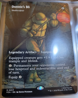 Donnie's Bo # 17 Borderless - TMNT - PZA - MTG Cards Magic The Gathering - Image 1