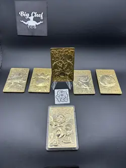 1999 POKEMON 23k GOLD PLATED CARDS BURGER KING BK COMPLETE SET OF 6 - Image 1