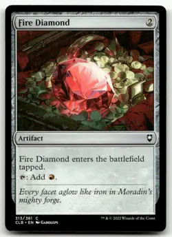 Fire Diamond #313 (NM) Baldur's Gate CLB Magic MTG - Image 1