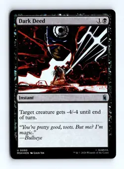 Dark Deed (Foil) 0093 (U) MTG Marvel Super Heroes (MSH) - Image 1