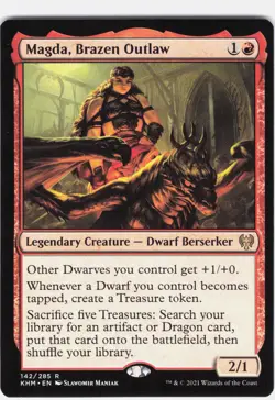 Magda, Brazen Outlaw #142 Kaldheim Regular Rare - Image 1