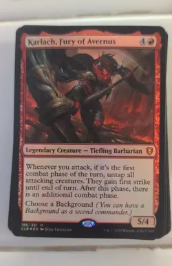 Karlach, Fury of Avernus Commander Legends: Battle for Baldur's Gate Foil - Image 1