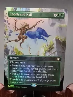 Tooth and Nail (Borderless) Commander Masters MTG Foil Near Mint - Image 1