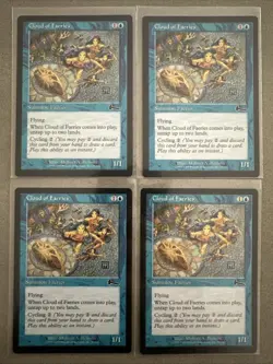 Cloud of Faeries x4 4x Urza's Legacy NM MTG Playset Vintage Mtg Magic - Image 1