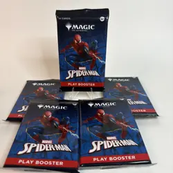 Lot of 5 Spider-Man Magic The Gathering Booster Packs Factory Sealed - Image 1