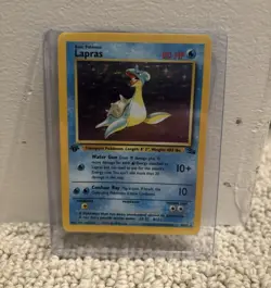 WOC Pokemon TCG Lapras Fossil 10/62 Holo Rare 1999 EN 1st Edition 80HP - Image 1