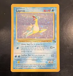 Lapras 10/62 Fossil Holo Rare Unlimited Edition 80 HP Pokemon TCG English - Image 1