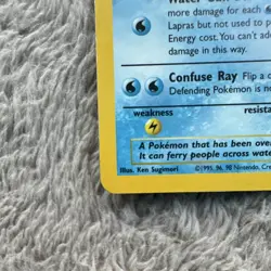 Pokemon TCG Lapras 10/62 Fossil Set Holo Rare - Excellent Condition 1999 - Image 5