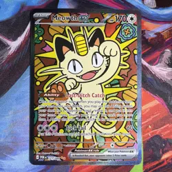 Meowth ex 121/088 Holo Full Art Rare Pokemon TCG Card Illustration Rare NM-MINT - Image 1