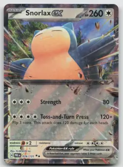 Snorlax ex 076/131 Holo Prismatic Evolutions Pokemon NM 642 - Image 1